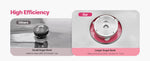Amocart Electric Cotton Candy Machine Commercial Candy Floss Sugar Maker with 20.5 in Stainless Steel Bowl Sugar Scoop Pink