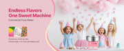 Load image into Gallery viewer, Amocart Electric Cotton Candy Machine 1000W Commercial Candy Floss Maker with Stainless Steel Bowl for  Birthday Family Party
