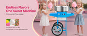 Bild in Galerie-Viewer laden, SucceBuy Electric Cotton Candy Machine with Cart Commercial Candy Floss Maker with 20.5 in Stainless Steel Bowl, Sugar Scoop
