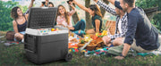 Bild in Galerie-Viewer laden, SucceBuy 12 Volt Car Refrigerator 60L/78L Car Fridge Portable Electric Cooler with Wheels and Handle for Outdoor Camping Travel
