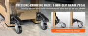 Load image into Gallery viewer, SucceBuy 2.5" Set of 4 Workbench Caster Wheels Side Mounted Retractable Stepdown Wheel 360° Swivel for Tables and Equipment
