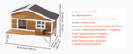 Amocart Heated Cat House Insulated Wooden House for Outdoor Cats with Heating Pad Openable Asphalt Roof for 1-3 Cats in Winter