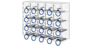 Bild in Galerie-Viewer laden, Amocart Cell Phone Storage Locker 10/20 Slots Acrylic Material w/ Door Locks &amp;Keys Wall-Mounted Cabinet Pocket Office Classroom
