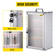 Bild in Galerie-Viewer laden, Amocart 36 Slots Cell Phone Cabinet Silver Aluminum Alloy Pocket Chart Wall Mounted Storage Locker Box for Classroom Office Gym

