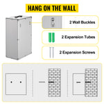 Amocart 36 Slots Cell Phone Cabinet Silver Aluminum Alloy Pocket Chart Wall Mounted Storage Locker Box for Classroom Office Gym