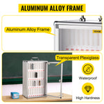 Amocart 36 Slots Cell Phone Cabinet Silver Aluminum Alloy Pocket Chart Wall Mounted Storage Locker Box for Classroom Office Gym