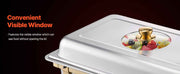 Bild in Galerie-Viewer laden, SucceBuy 8 Qt 2 4 Pack Chafing Dish Buffet Set Stainless Steel Chafer with 4 Full Size Pans Rectangle Catering Warmer Server
