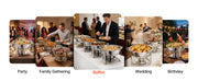 Load image into Gallery viewer, Amocart 5 Qt 2 4 Pack Round Chafing Dish Buffet Set Stainless Steel Chafer w/ 4 Full Size Pan Catering Warmer Server for Party
