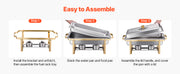 Load image into Gallery viewer, Amocart 8 Qt 2 4 Pack Chafing Dish Buffet Set Stainless Steel Chafer with 4 Full Size Pans Rectangle Catering Warmer Server
