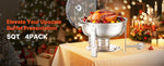 Amocart 5 Qt 2 4 Pack Round Chafing Dish Buffet Set Stainless Steel Chafer w/ 4 Full Size Pan Catering Warmer Server for Party