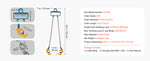 SucceBuy 2200LBS Drum Lifting Chain Sling G80 Chain Barrel Lifter with Security Hook Drums Handling Equipment for Crane Forklift