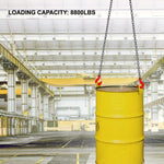 SucceBuy 5FT 8800lbs Lifting Chain Sling Double Leg with Grab Hooks G80 Mn-steel Sling Chain for Engine Hoist Heavy Duty Moving