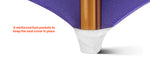 Amocart 50 Pcs Purple Chair Covers Polyester Spandex Chair Cover Stretch Slipcovers for Wedding Party Flat-Front Chair Covers