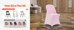 SucceBuy 50 Pcs Pink Chair Covers Polyester Spandex Chair Cover Stretch Slipcovers Flat-Front Chair Covers for Wedding Party