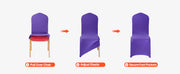 Load image into Gallery viewer, Amocart 50 Pcs Purple Chair Covers Polyester Spandex Chair Cover Stretch Slipcovers for Wedding Party Flat-Front Chair Covers
