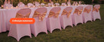 SucceBuy 50 Pcs Pink Chair Covers Polyester Spandex Chair Cover Stretch Slipcovers Flat-Front Chair Covers for Wedding Party
