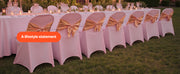 Charger l'image dans la visionneuse de galerie, SucceBuy 50 Pcs Pink Chair Covers Polyester Spandex Chair Cover Stretch Slipcovers Flat-Front Chair Covers for Wedding Party
