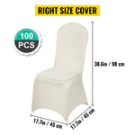 Amocart 100Pcs Wedding Chair Covers Stretch Polyester Spandex Slipcover Folding Flat Front Chair Covers for Hotel Dining Party