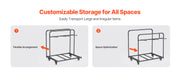 Bild in Galerie-Viewer laden, Amocart 400 LBS Folding Chair Rack Cart with Swivel Casters fit 5 Tables+14 Chairs Storage Dolly Chair Holder for Party Hotel
