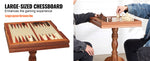 Amocart 18 Inch 3-IN-1 Chess Checkers Backgammon Table Set Premium Wooden Chess Table Deluxe Combo Game Table Furniture Set