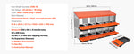 SucceBuy Chicken Nesting Boxes Metal Egg Laying Boxes with Protective Collection Lids Roll Out Nesting Box Easy Assemble for Hen