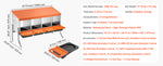 SucceBuy Chicken Nesting Boxes Metal Egg Laying Boxes with Protective Collection Lids Roll Out Nesting Box Easy Assemble for Hen