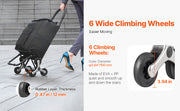 Bild in Galerie-Viewer laden, Amocart 36L 110Lbs Grocery Cart Folding Shopping Cart Hand-pulled Trolley Household Portable Storage Stair Climbing Handcart
