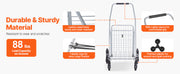Charger l'image dans la visionneuse de galerie, SucceBuy Chariot de courses pliable 40 kg léger de rangement, chariot utilitaire d'escalier avec roues, chariot à main pour pique-nique et voyage en extérieur
