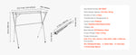Amocart Clothes Drying Rack Foldable Laundry Dryer Rack with Sock Clips Metal Height Adjustable Drying Racks for Outdoor&Indoor