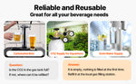 Amocart CO2 Tank 10 lbs New Aluminum Alloy Cylinder CO2 Air Tank with Light Spray Coating DOT Approved Cylinder for Draft Beer