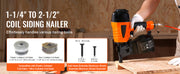 Load image into Gallery viewer, Amocart Coil Siding Nailer CN65 CN55 CN70 CN83 CN90 Pneumatic Siding Nail Gun Pallet Making Coil Nailer 70-120PSI Air Nailer
