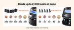 Amocart 230/300 Coins/Min USD Coin Sorter Wrapper Professional Electric Automatic Machine LED Display for School Shop Bank Home
