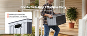 Charger l'image dans la visionneuse de galerie, Amocart 2/3Packs 65L Plastic Collapsible Storage Bins Stackable Folding Crates Containers Space-Saving Basket for Home Organize
