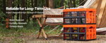 Amocart 45L 6PCS Plastic Collapsible Storage Bins with Handles Stackable Folding Storage Crates Containers for Home Organizing