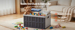 Amocart 2/3Packs 65L Plastic Collapsible Storage Bins Stackable Folding Crates Containers Space-Saving Basket for Home Organize