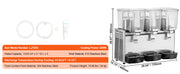 Bild in Galerie-Viewer laden, Amocart 2 3 Tanks Commercial Beverage Dispenser Ice Tea Drink Machine 304 Stainless Steel Juice Dispenser for Restaurant Hotel
