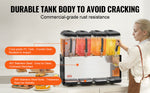 Amocart Commercial Beverage Dispenser 4 Tanks 10L/12L Per Tank Juice Dispenser Stainless Steel Ice Tea Drink Machine