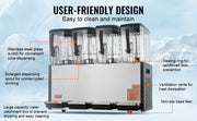 Bild in Galerie-Viewer laden, Amocart Commercial Beverage Dispenser 4 Tanks 10L/12L Per Tank Juice Dispenser Stainless Steel Ice Tea Drink Machine
