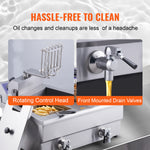 Amocart  12L Electric Deep Fryer w/Dual Removable Tanks Commercial Countertop  Fryer for Chicken French Fries Frying Chips