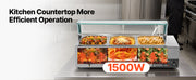 Bild in Galerie-Viewer laden, Amocart Commercial Food Warmer Electric Stainless Steel Steam Food Warmer with Glass Cover Countertop Buffet Bain Marie w/ Soup
