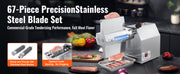 Bild in Galerie-Viewer laden, Amocart Commercial Meat Tenderizer Heavy Duty 304 Stainless Steel Kitchen Tool with Meat Tong Cleaning Brush and Meat Machine
