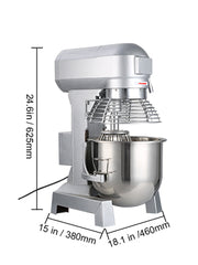 Bild in Galerie-Viewer laden, Amocart 10-30L Electric Dough Machine Stainless Steel Commercial Cream Egg Whisk Mixer Processor Kitchen Food Stand Blender
