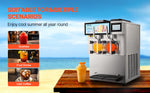 Amocart Commercial Slushy Machine 12L Singal or Double Tanks Cool and Freeze Modes, Stainless Steel Margarita Smoothie Frozen Drink Maker Slushie Machine for Party Cafes Restaurants Bars Home