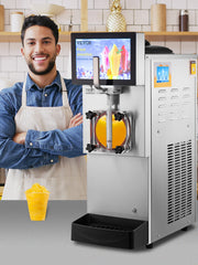 Charger l'image dans la visionneuse de galerie, Amocart 8L/2.1 Gal Slushy Margarita Machine Single Bowl Smoothie Frozen Drink Beverage Dispenser Slushie Maker  for Restaurants
