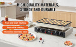 Amocart 50Pcs Mini Dutch Pancake Maker Dorayaki Baker Machine Commercial Non-stick Waffle Maker Dual Temp & Time Control
