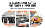 Amocart Dutch Pancake Maker 9PCS Diameter Dorayaki Baker Machine Commercial Electric Poffertjes Grill Non-stick Stainless Steel