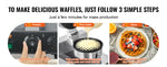 Amocart Commercial Waffle Maker 1230W Round Waffle Baker Machine Non-Stick Stainless Steel Belgian Waffle Iron w/ TIme Control
