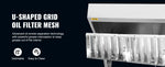 Amocart 4/5/6/7/8/9FT Commercial Exhaust 201 Stainless Steel Concession Hood Under Cabinet Range Hood Kitchen Vent Hood Sliver