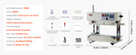 Amocart Continuous Bag Band Sealing Machine 0.24-0.47in Width Vertical Band Sealer with Roller Printing for 0.001-0.03in Bags