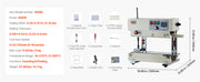 Charger l'image dans la visionneuse de galerie, Amocart Continuous Bag Band Sealing Machine 0.24-0.47in Width Vertical Band Sealer with Roller Printing for 0.001-0.03in Bags
